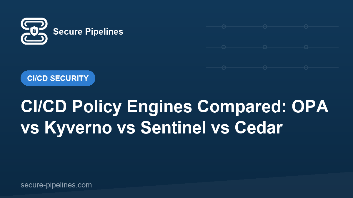 CI/CD Policy Engines Compared: OPA vs Kyverno vs Sentinel vs Cedar