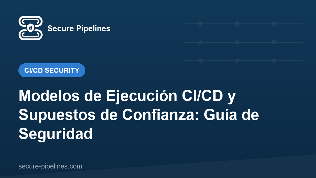 Modelos de Ejecución CI/CD y Supuestos de Confianza: Guía de Seguridad