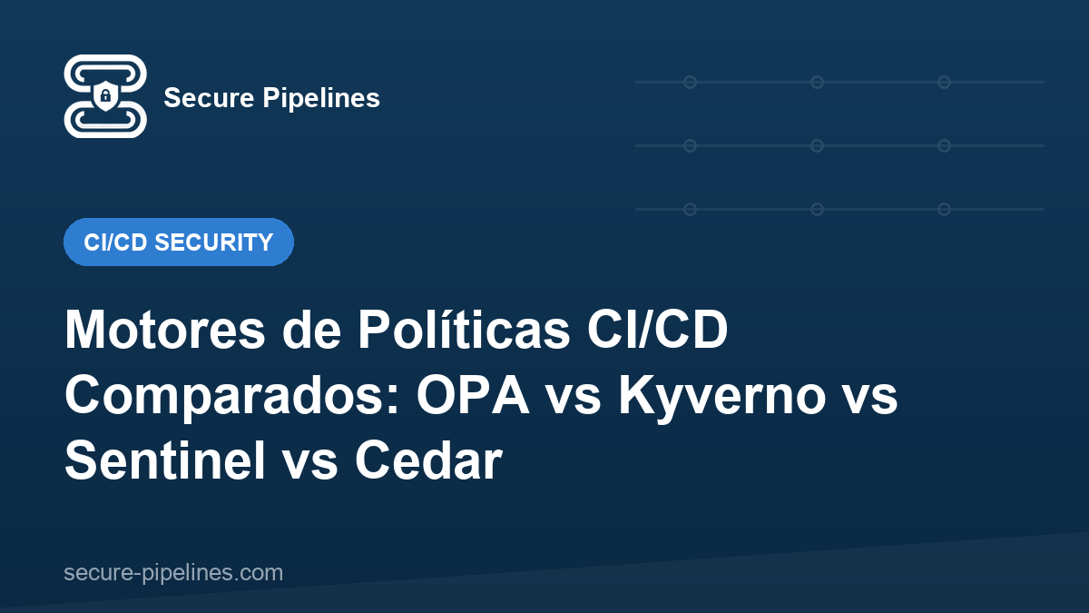 Motores de Políticas CI/CD Comparados: OPA vs Kyverno vs Sentinel vs Cedar