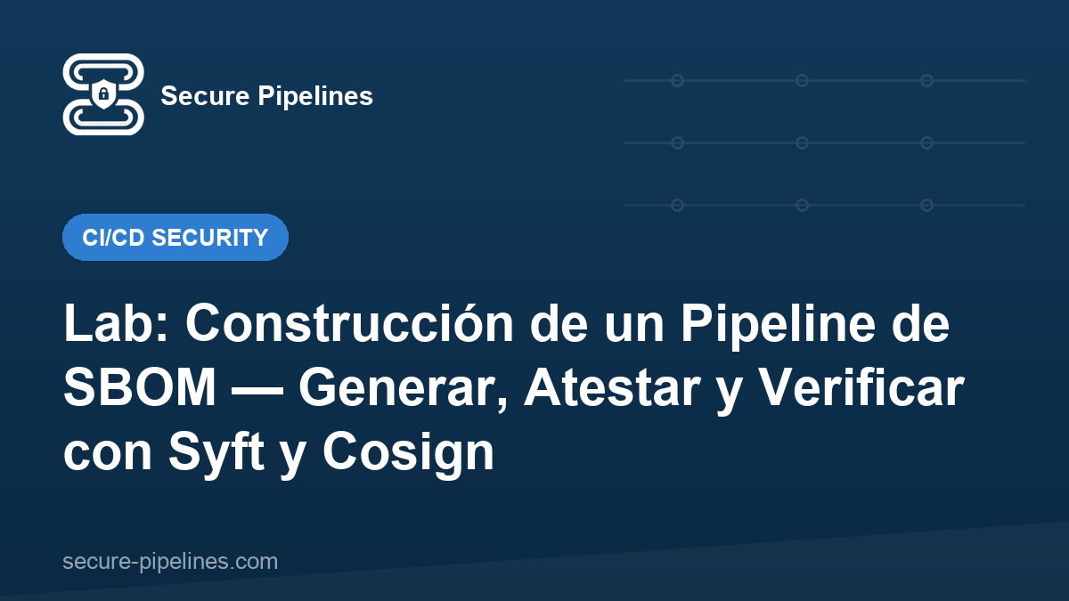 Lab: Construcción de un Pipeline de SBOM — Generar, Atestar y Verificar con Syft y Cosign