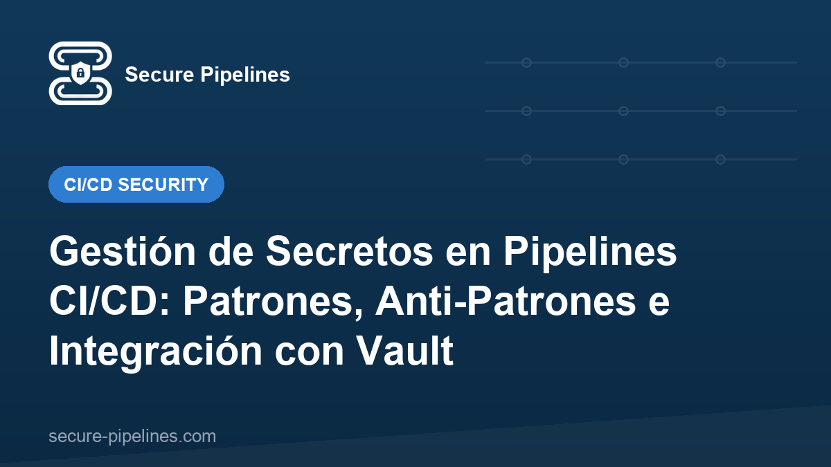 Gestión de Secretos en Pipelines CI/CD: Patrones, Anti-Patrones e Integración con Vault