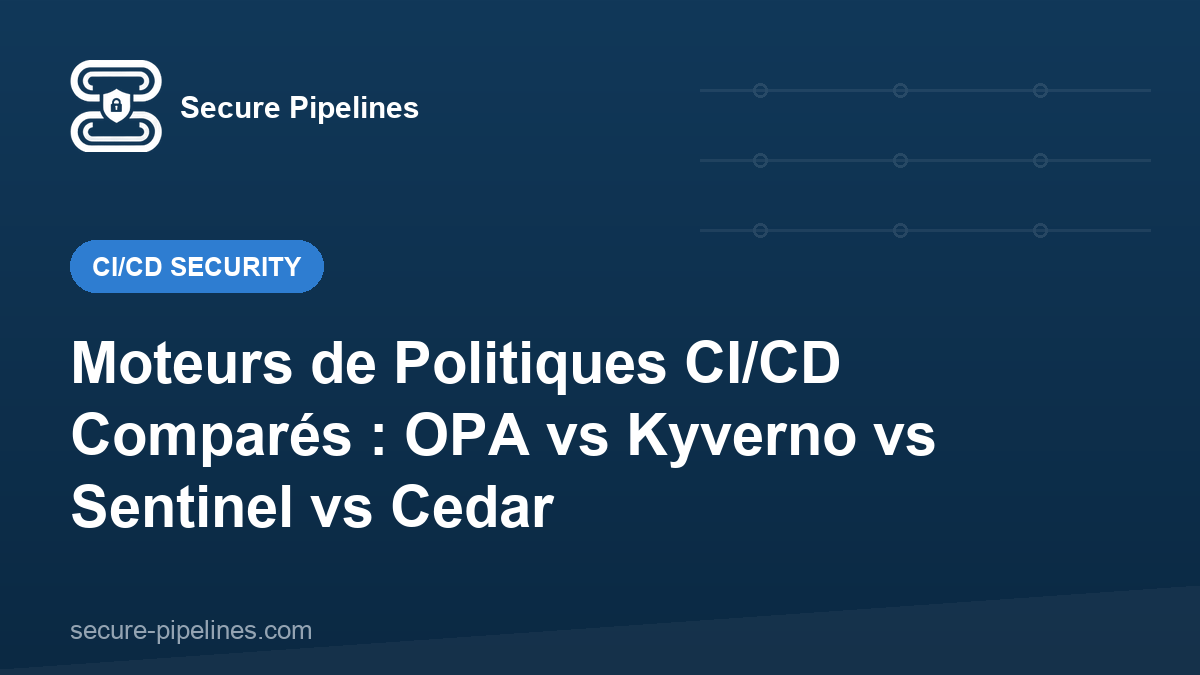 Moteurs de Politiques CI/CD Comparés : OPA vs Kyverno vs Sentinel vs Cedar