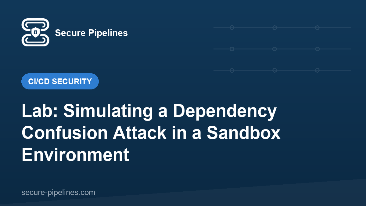 Lab: Simulating a Dependency Confusion Attack in a Sandbox Environment