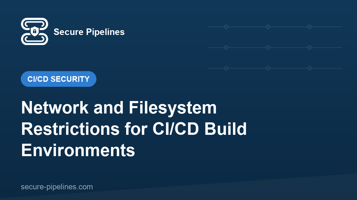 Network and Filesystem Restrictions for CI/CD Build Environments