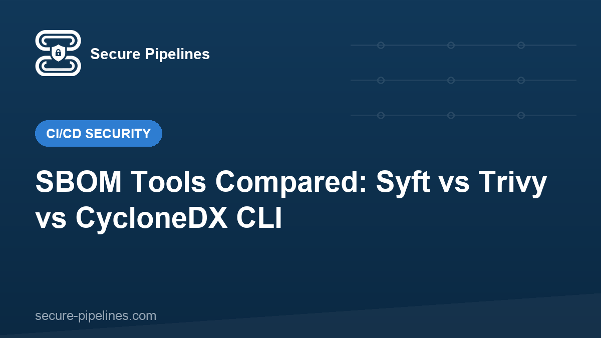 SBOM Tools Compared: Syft vs Trivy vs CycloneDX CLI