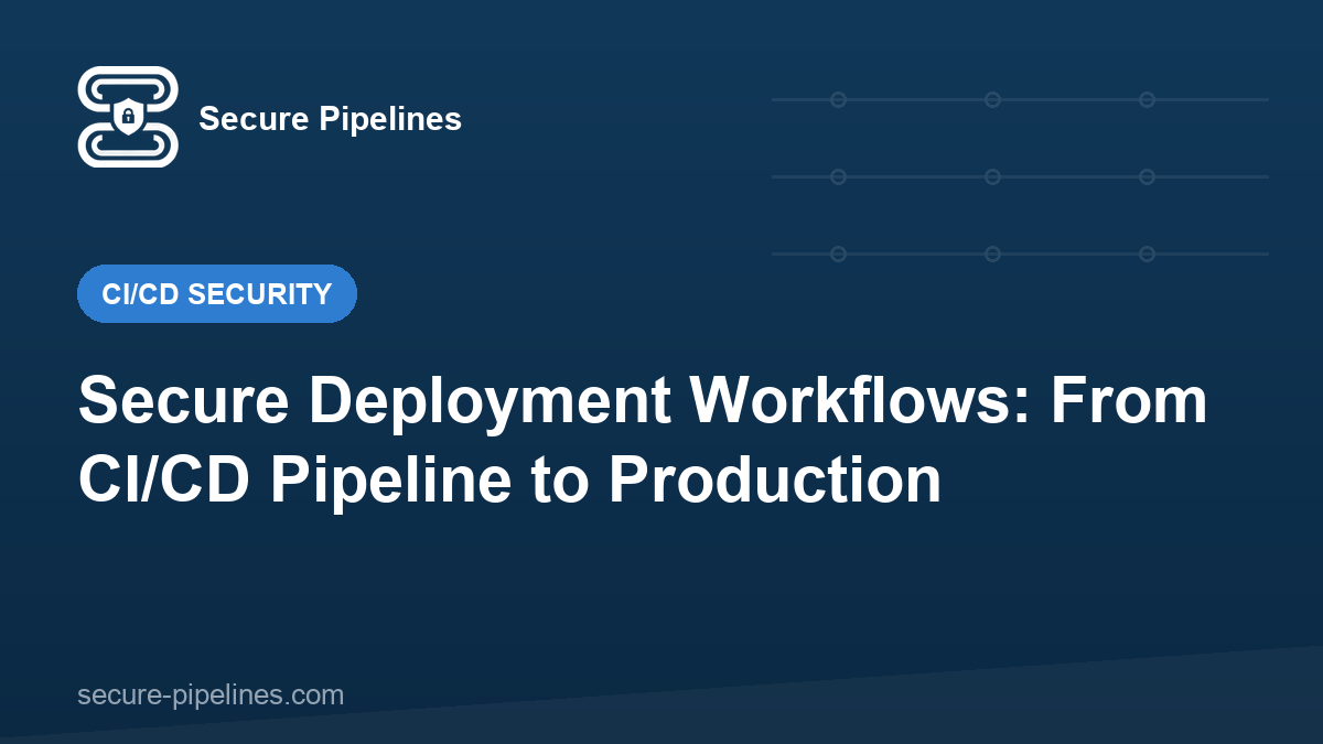 Secure Deployment Workflows: From CI/CD Pipeline to Production