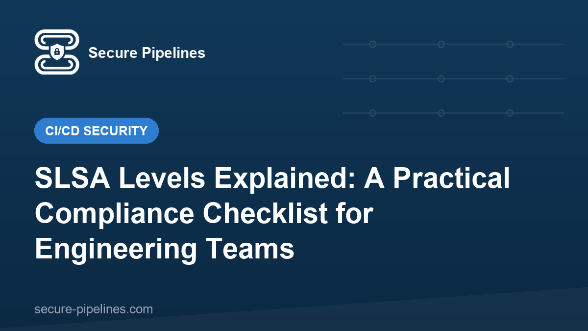SLSA Levels Explained: A Practical Compliance Checklist for Engineering Teams
