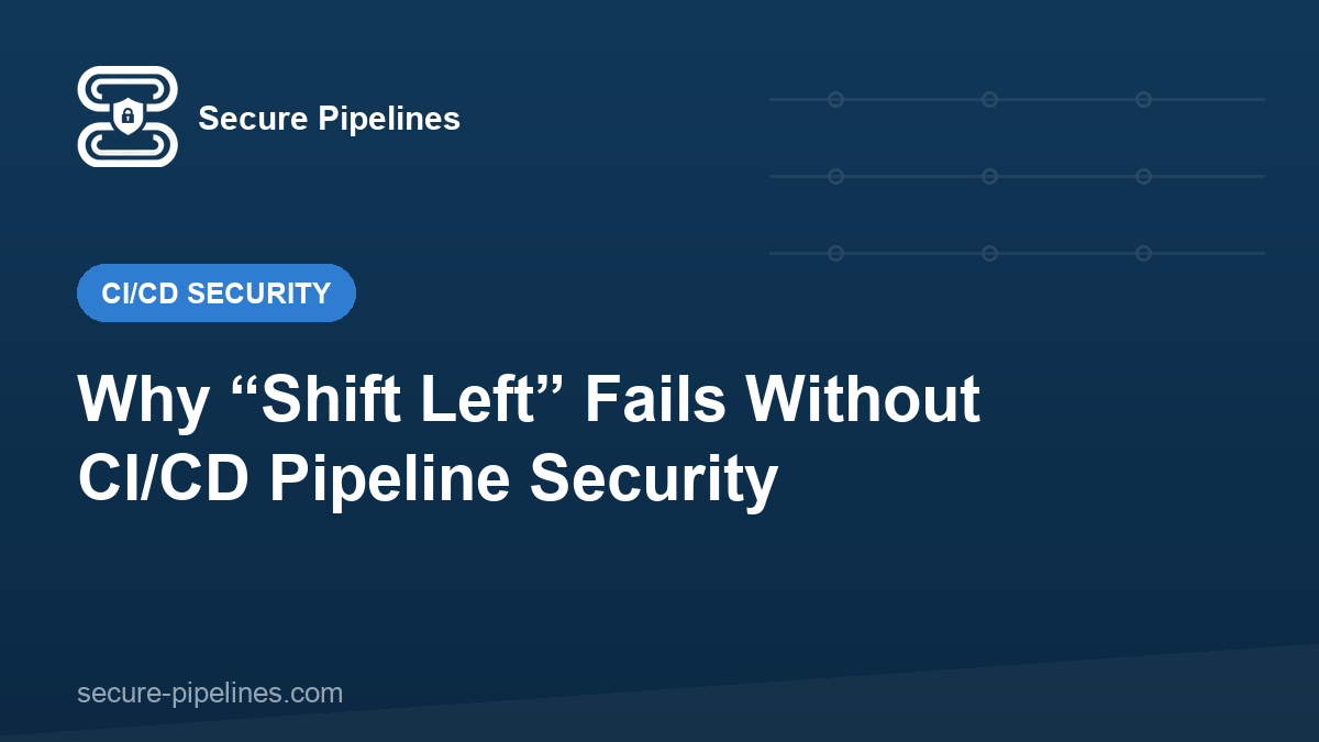 Why “Shift Left” Fails Without CI/CD Pipeline Security
